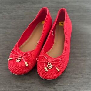 Nautica Red Knit Ballet Flats
